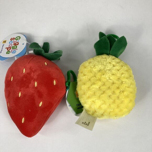 Bag clip-on bundle giggle scape plush fruit Back-to-School Purse Charm - Picture 2 of 5